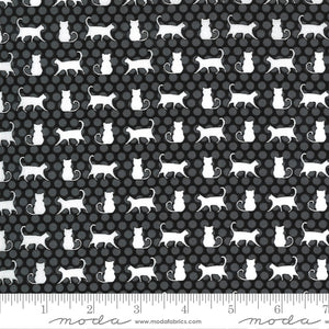 Midnight Magic 2 Midnight Cat Parade 24102 17 by April Rosenthal of Prairie Grass for Moda