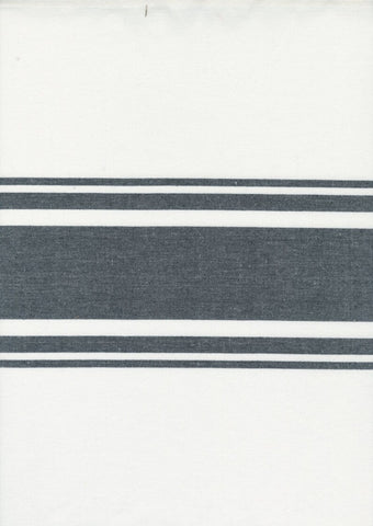 18" Lakeside Off White Black Stripe 992 268 Moda Toweling