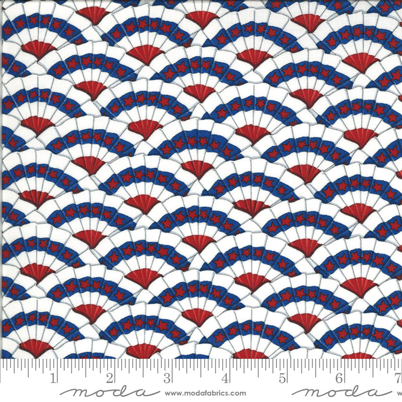 America Beautiful White Bunting 19984 12 designed by Deb Strain for Moda