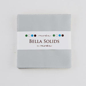 Bella Solids Charm Pack Zen Grey by Moda