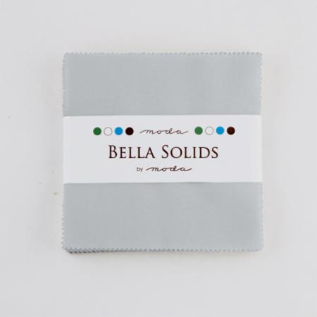 Bella Solids Charm Pack Zen Grey by Moda