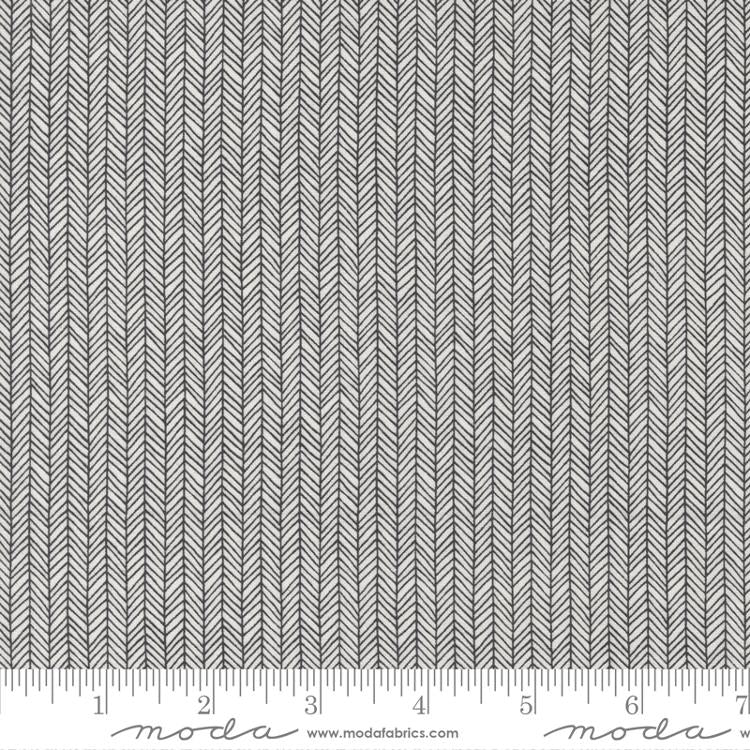 Late October Vanilla Black Maze Herringbone 55595 13 designed by Sweetwater for Moda