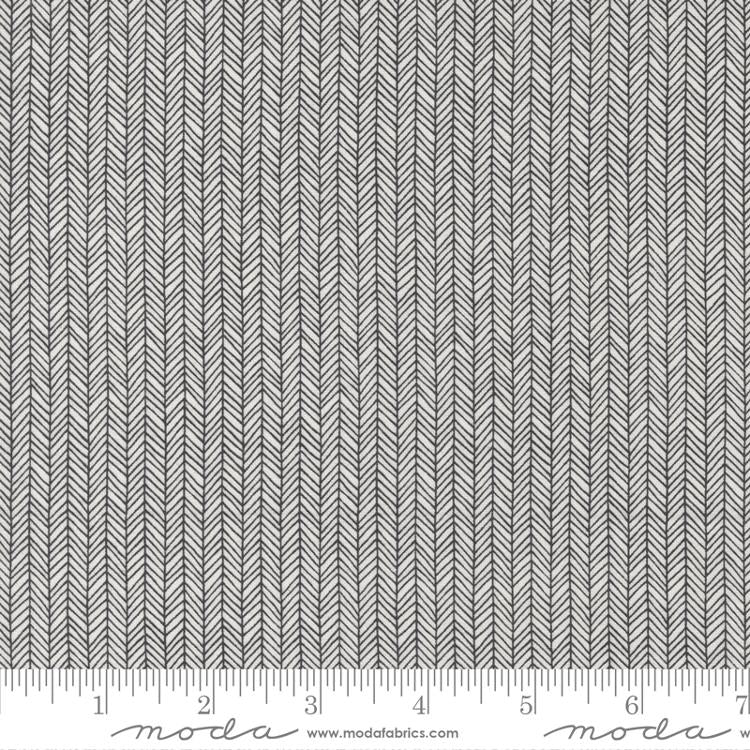 Late October Vanilla Black Maze Herringbone 55595 13 designed by Sweetwater for Moda