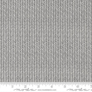 Late October Vanilla Black Maze Herringbone 55595 13 designed by Sweetwater for Moda