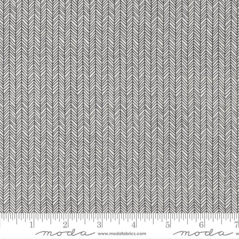 Late October Vanilla Black Maze Herringbone 55595 13 designed by Sweetwater for Moda