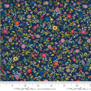 Lulu Packed Floral Navy 33584 11 designed by Chez Moi for Moda