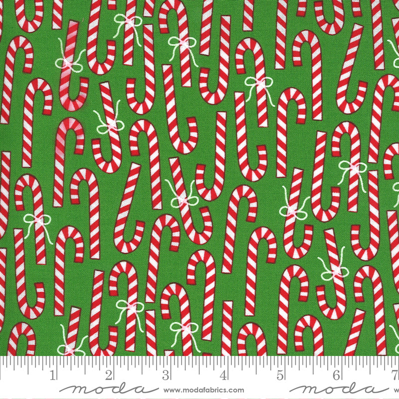Merry Bright Ever Green Merry Canes 22402 12 designed by Me and My Sister Designs for Moda