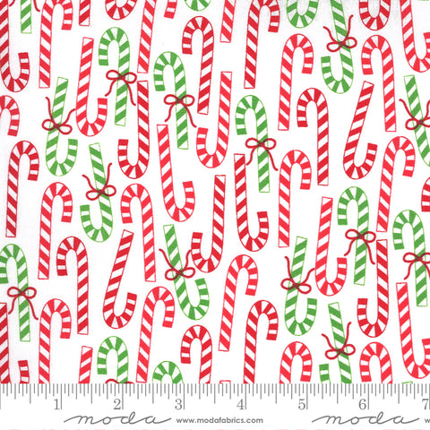 Merry Bright Winter White Merry Canes 22402 13 designed by Me and My Sister Designs for Moda