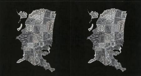 Metropolis Panel 24 x 44 Iron Black 30560 14 by BasicGrey for Moda