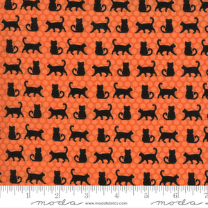 Midnight Magic 2 Pumpkin Cat Parade 24102 14 by April Rosenthal of Prairie Grass for Moda