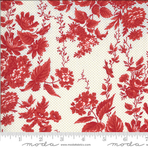 Roselyn Floral Taupe Red 14910 14 by Minick & Simpson for Moda