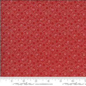 Roselyn Paisley Cranberry Red and Ivory 14915 14 by Minick & Simpson for Moda
