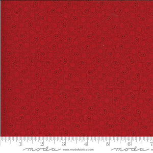 Roselyn Paisley Scarlet Red Paisley 14915 13 by Minick & Simpson for Moda