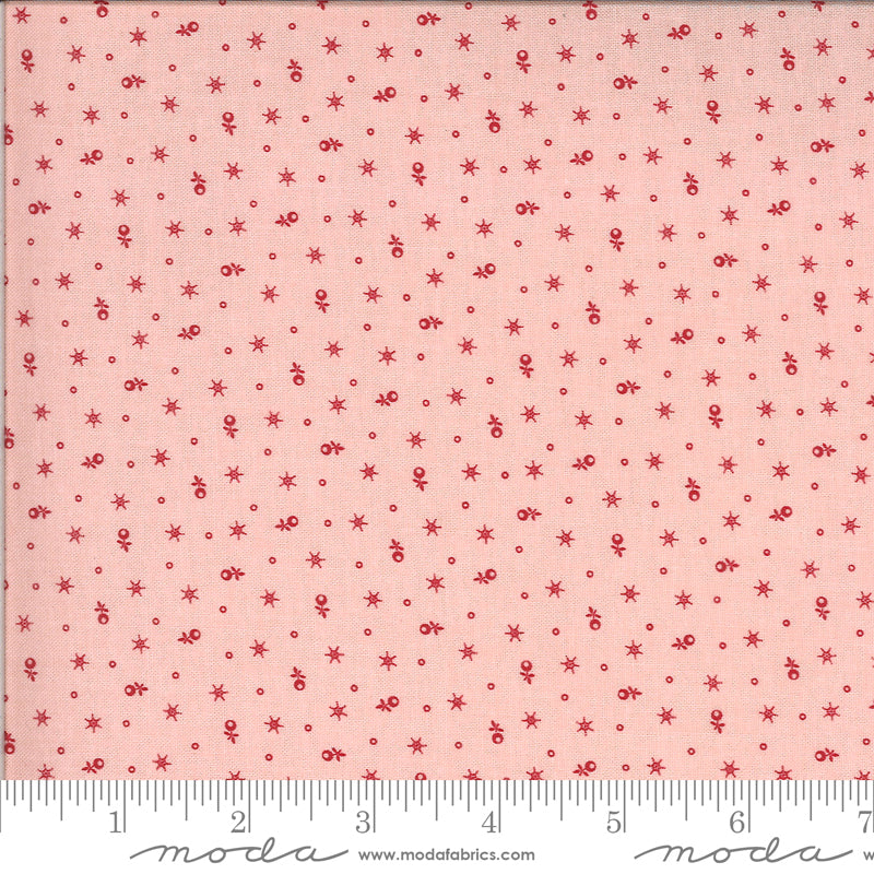 Roselyn Tiny Calico Rose Pink with Red 14916 15 by Minick & Simpson for Moda