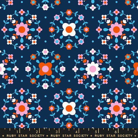 Smol Folkometry Navy RS3014 13 designed by Ruby Star Society for Moda