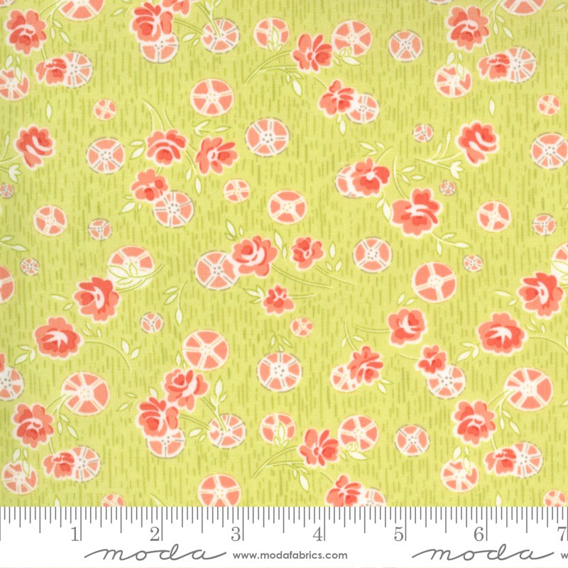 Strawberries Rhubarb Sprout Summer Posies 20403 15 by Fig Tree Quilts for Moda