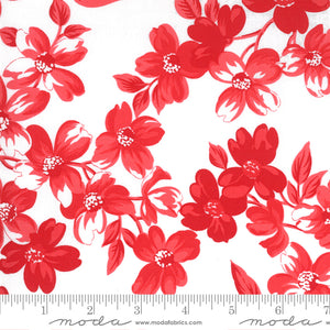 Sunday Stroll White Red Full Bloom 55220 22 by Bonnie & Camille for Moda
