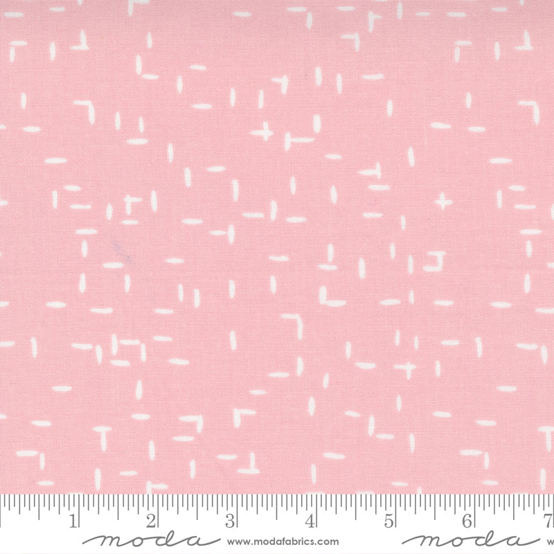 Words To Live By Cameo Pink Tweedy Doodle 48324 13 designed by Gingiber for Moda