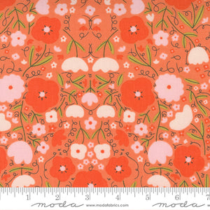 Words To Live By Clementine Peppy Petals Floral Doodle Line 48321 15 designed by Gingiber for Moda