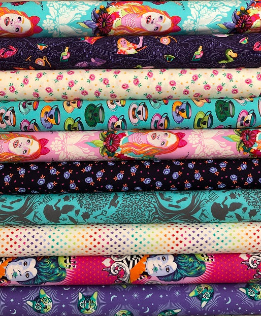 Curiouser and Curiouser Fat Quarter Bundle of 10 prints designed by Tula Pink for Free Spirit