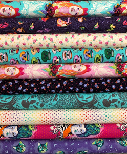 Curiouser and Curiouser Fat Quarter Bundle of 10 prints designed by Tula Pink for Free Spirit