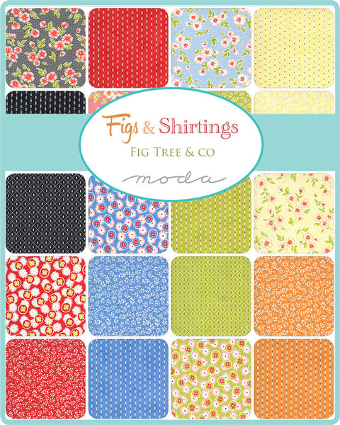 Figs Shirtings Layer Cake 20390LC by Fig Tree and Co for Moda