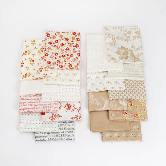 Fresh Fig Favorites Fat Quarter Bundle of 18 Neutral prints 20410ABN by Joanna Figueroa for Moda