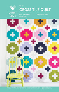 Cross Tile Quilt Pattern QL 107  by Emily Dennis of Quilty Love