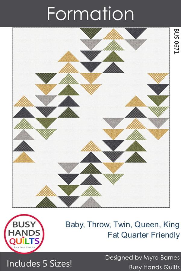 Formation Quilt Pattern BUS 0671 designed by Myra Barnes of Busy Hands Quilts