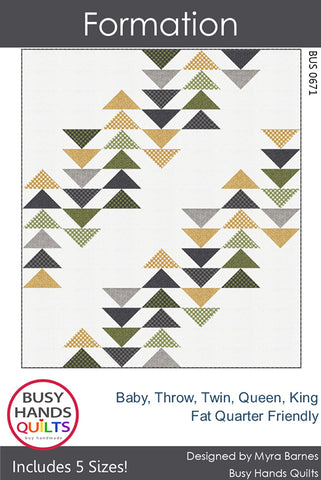 Formation Quilt Pattern BUS 0671 designed by Myra Barnes of Busy Hands Quilts
