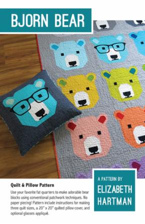 Bjorn Bear EH 028 Quilt and Pillow Pattern By Elizabeth Hartman