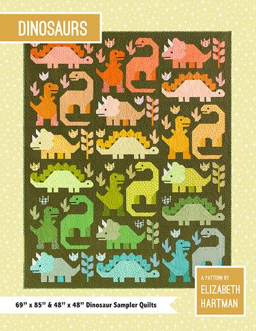 Dinosaurs EH 058 Quilt Pattern by Elizabeth Hartman