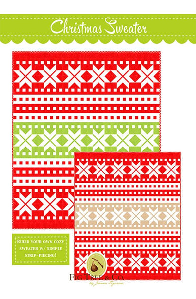 Christmas Sweater Quilt Pattern FT 1827 by Joanna Figueroa of Fig Tree Quilt Company