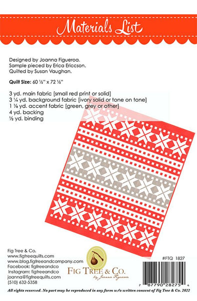 Christmas Sweater Quilt Pattern FT 1827 by Joanna Figueroa of Fig Tree Quilt Company