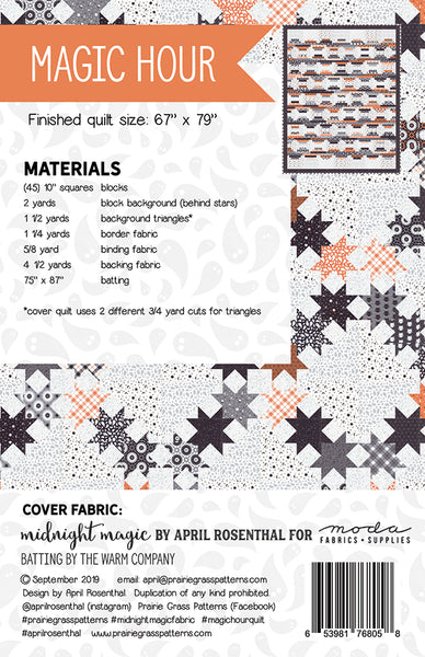 Magic Hour PGP 159 Prairie Grass Pattern designed by April Rosenthal Prairie Grass
