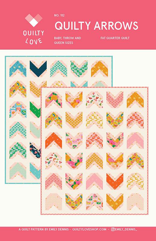 Quilty Arrows Quilt Pattern QL 112 by Emily Dennis of Quilty Love