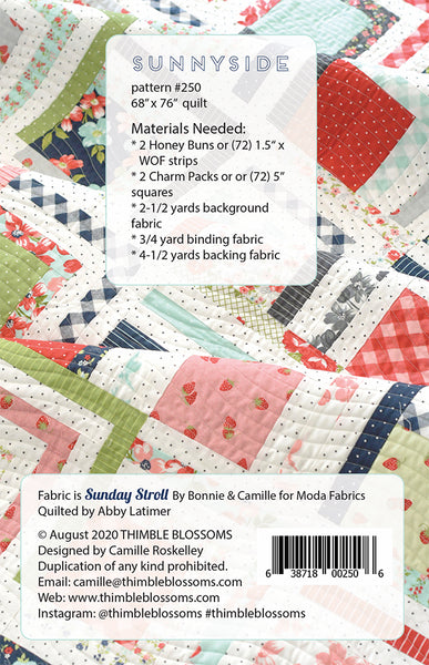 Sunnyside Quilt Pattern TB 250 by Camille Roskelley of Thimble Blossoms