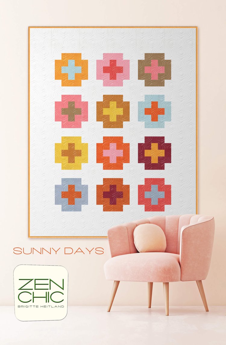 Sunny Days Quilt Pattern AC SNQP designed by Brigitte Heitland of Zen Chic