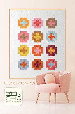 Sunny Days Quilt Pattern AC SNQP designed by Brigitte Heitland of Zen Chic