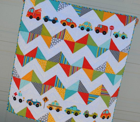 Chevron Quilt PDF Pattern designed by Sandra Farnsworth - made with Peak Hour Fabric